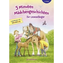 5 Minuten Mädchengeschichten für Leseanfänger mit Silbenfärbung ab 6 Jahre für die 1. Klasse.