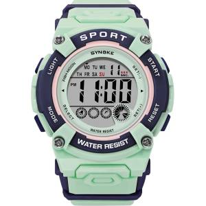SYNOKE Детски дигитален часовник Synoke ShoXX, Зелен / Син (SYNOKE-9810-GREEN-BLUE) Часовници
