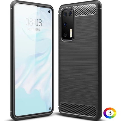 Huawei P40 Удароустойчив Carbon Fiber Калъф и Протектор