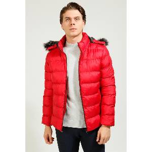 Centone Мъжко капитонирано Slim Fit яке - Червено #363556 (363556_Червен)