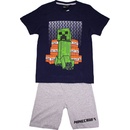 Chlapecké pyžamo Minecraft Creeper TNT tm. modrá