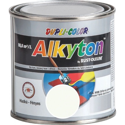 Rust Oleum Alkyton lesklá farba na hrdzu 2v1 250 ml 9010 biela matná