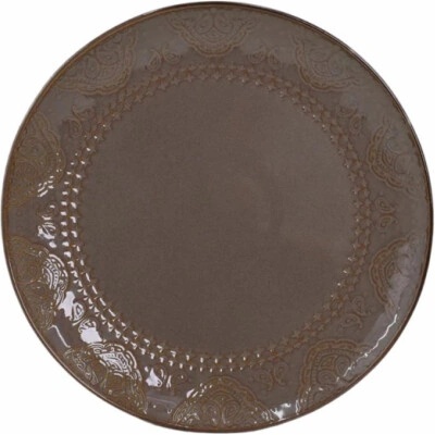 DOMOLETTI Talíř Brown arabic 26,6 cm, hnědý
