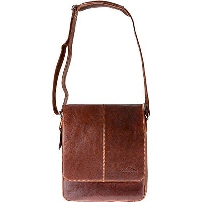 Alpenleder Kansas messenger Bag světle hnědá