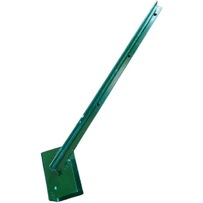 Jednostranný bavolet na 3 řady ostnatého drátu | ZN+PVC | pro sloupek čtvercového profilu 60x60mm | zelený