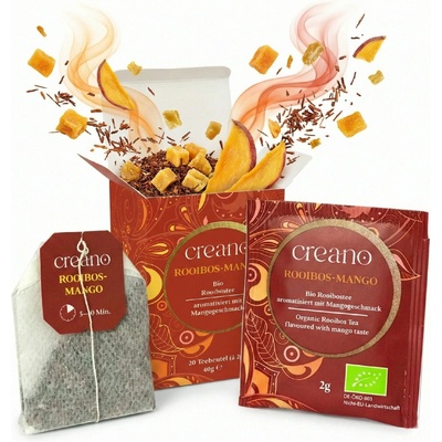 Creano Bio Rooibos Mango Africké slunce v šálku 20 sáčků