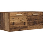 vidaXL Стенен шкаф Монтиране на стена Старо дърво 80 x 36, 5 x 35 cm (8009809)