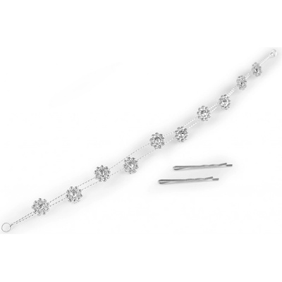 Prima-obchod Štrasová ozdoba / čelenka do vlasů, barva 3 crystal květ