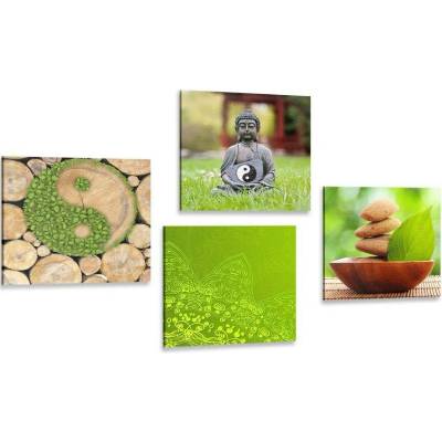 Set obrazů příjemná harmonie Feng Shui - 4x 40x40