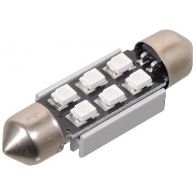 Compass 6 SMD LED 12V suf. SV8.5 38mm s rezistorem CAN-BUS modrá, SV8.5 (sufit), 33816
