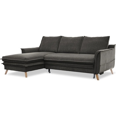 Miuform Тъмносив разтегателен ъглов диван (ляв ъгъл) Charming Charlie - Miuform (1728ETS508)