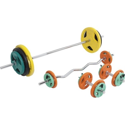 Gorilla Sports Sada činiek s liatinovými kotúčmi 108 kg