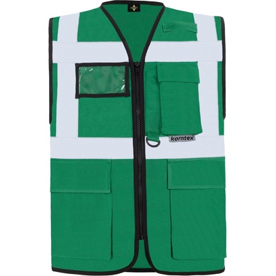 Korntex hi-vis kxmf berlin / Светлоотразителна многофункционална жилетка - зелена 4xl (76kxmf03314)
