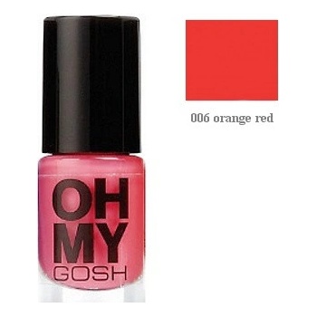Gosh lak na nechty Oh My 006 orange red 5 ml