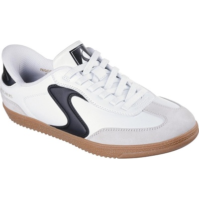 Skechers Маратонки Skechers Women's Duraleather and Suede Overlay Bungee Low-Top Trainers - White/Black