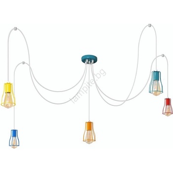 Helam Пендел TUBE 5xE27/20W/230V паяк (HE1110)