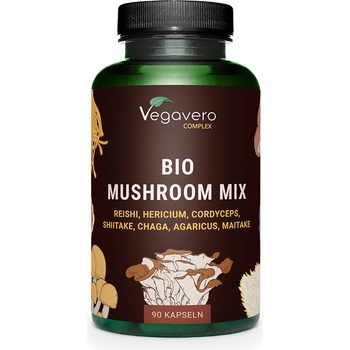 Vegavero Комплекс от 7 гъби (рейши, лъвска грива, кордицепс, шийтаке, чага, агарикус, майтаке) 90 капсули | Vegavero (VV-VITA-354)