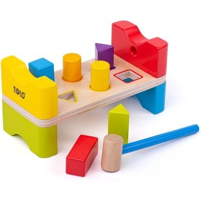 Bigjigs Toys - Дървена игра за сортиране с чукче (T0530)