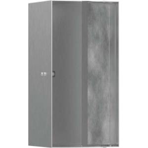 Hansgrohe XtraStoris Rock - Ниша за вграждане в стена, с вратички, 30x15x14 см, матирана неръждаема стомана 56088800 (56088800)