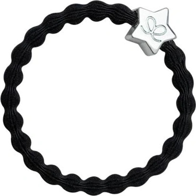 By Eloise London Bling Charms Silver Diamanté Star гривна / ластик за коса цвят черен
