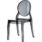 Bogdan Furniture Am Стол Елизабет черен прозрачен поликарбонат