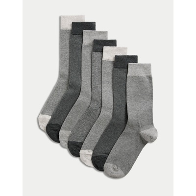 Marks & Spencer Комплект от седем чифта мъжки чорапи Cool & Fresh на Marks & Spencer Marks & Spencer | Siv | МЪЖЕ | 39 1/2-41