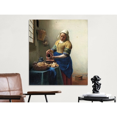 Mlékařka - Johannes Vermeer Varianta: 60x70 cm - na KAPA desce 5 mm (k zavěšení)