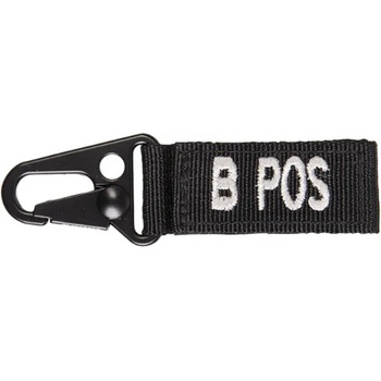 Image 1 of WARAGOD карабинер с нашивка кръвна група b+, черен (ac-wkc-bpbk)