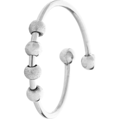 Franco Bene Antistresový twist prsten s kuličkami stříbrný 2956