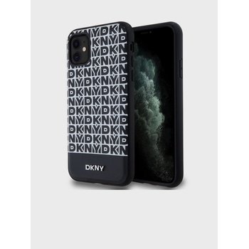 DKNY PU Кожа с повтарящ се десен с долна ивица MagSafe заден капак за iPhone 11 черен DKNY DKNY | Cheren | ЖЕНИ | UNI