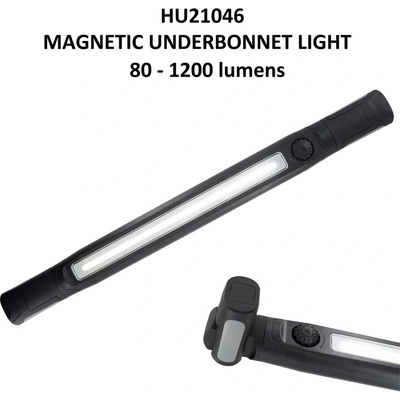 Hubitools- Белгия Акумулаторна cob led лампа 80 - 1200 лумена с чупещи се магнитни ръкохватки и куки за окачване ; hubitools hu21046