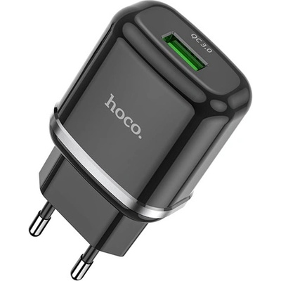 hoco. n3 зарядно устройство за електрическата мрежа с usb гнездо 18w, бързо зарядно устройство 3.0, ЧЕРНО n3_b (n3_b)