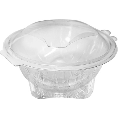 Plastová miska kulatá průhledná s víčkem 250 ml (PET) (50 ks)