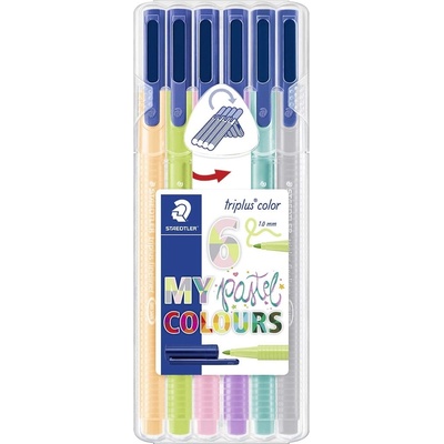 STAEDTLER Фиброписец Triplus Color 1, 0 мм Пастел асортимент (6) (323SB6CS01)