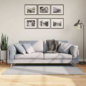 vidaXL Килим HUARTE с къс косъм, мек и миещ се, сив, 80x150 см (375071)