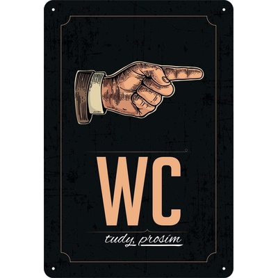 Postershop Plechová cedule: WC - 20x30 cm