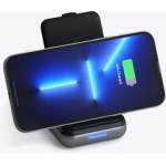 Satechi Duo Wireless Charger Power Bank Stand 10000 mAh Stand (Powerbank based for iPhone & Airpods) - Space Grey (ST-UCDWPBSM) - iStore