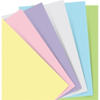 Filofax poznámkový papír tečkovaný 6 barev náplň zápisníků A5 Notebook