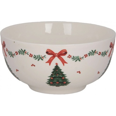 Clayre & Eef Miska na polévku se stromky Christmas Harmony 14 x 7 cm 500 ml