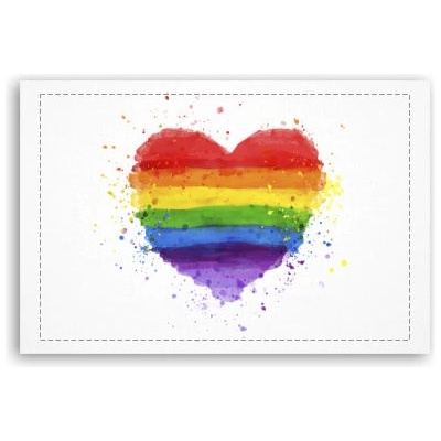 Fotoobraz 60x40 cm malý Rainbow heart