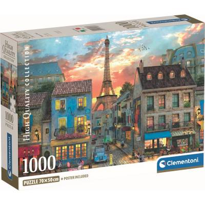 Clementoni Пъзел Clementoni от 1000 части - Улиците на Париж (39983)