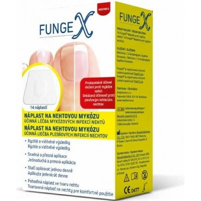 FungeX Náplasť na nechtovú mykózu 1×14 ks, náplasť na nechtovú mykózu