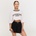 GymBeam Дамска овърсайз тениска Varsity White L