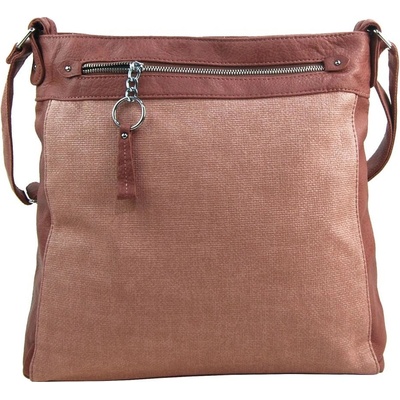 Tessra Veľká crossbody dámska kabelka D5580 staroružová