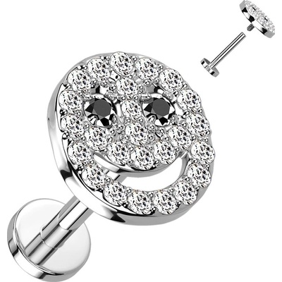 Šperky4U piercing do brady smajlík LB1117ST-1206