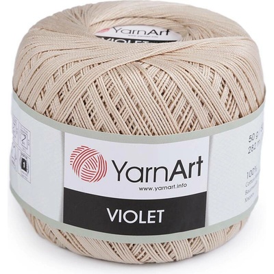 Bavlněná příze háčkovací Violet 50 g Varianta: 3 (4660) béžová světlá, Balení: 1 ks 49661/121013/230959