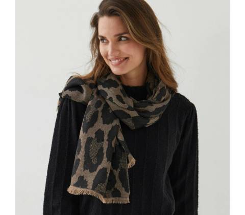 Blancheporte šála leopardí černá