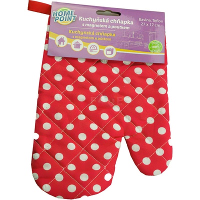 HOME POINT - Croco kuchyňská chňapka s teflonovým povrchem - Červená s puntíky – Zbozi.Blesk.cz