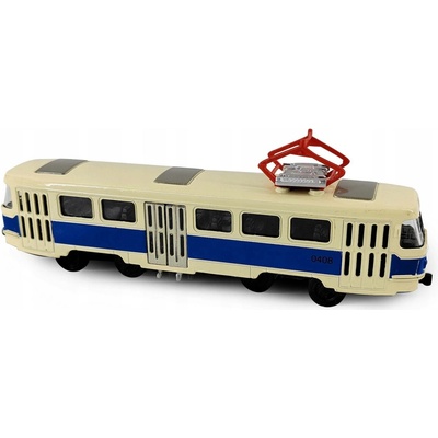 Rappa Kovová retro tramvaj Krakov modrá