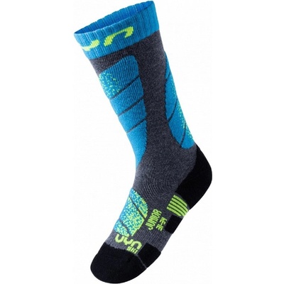 UYN SKI JUNIOR G768 Medium Grey Melange/Turquoise